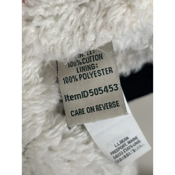 LL Bean Womens Medium Scotch Plaid Flannel Fleece Lined Hoodie Green Blue - Picture 3 of 6